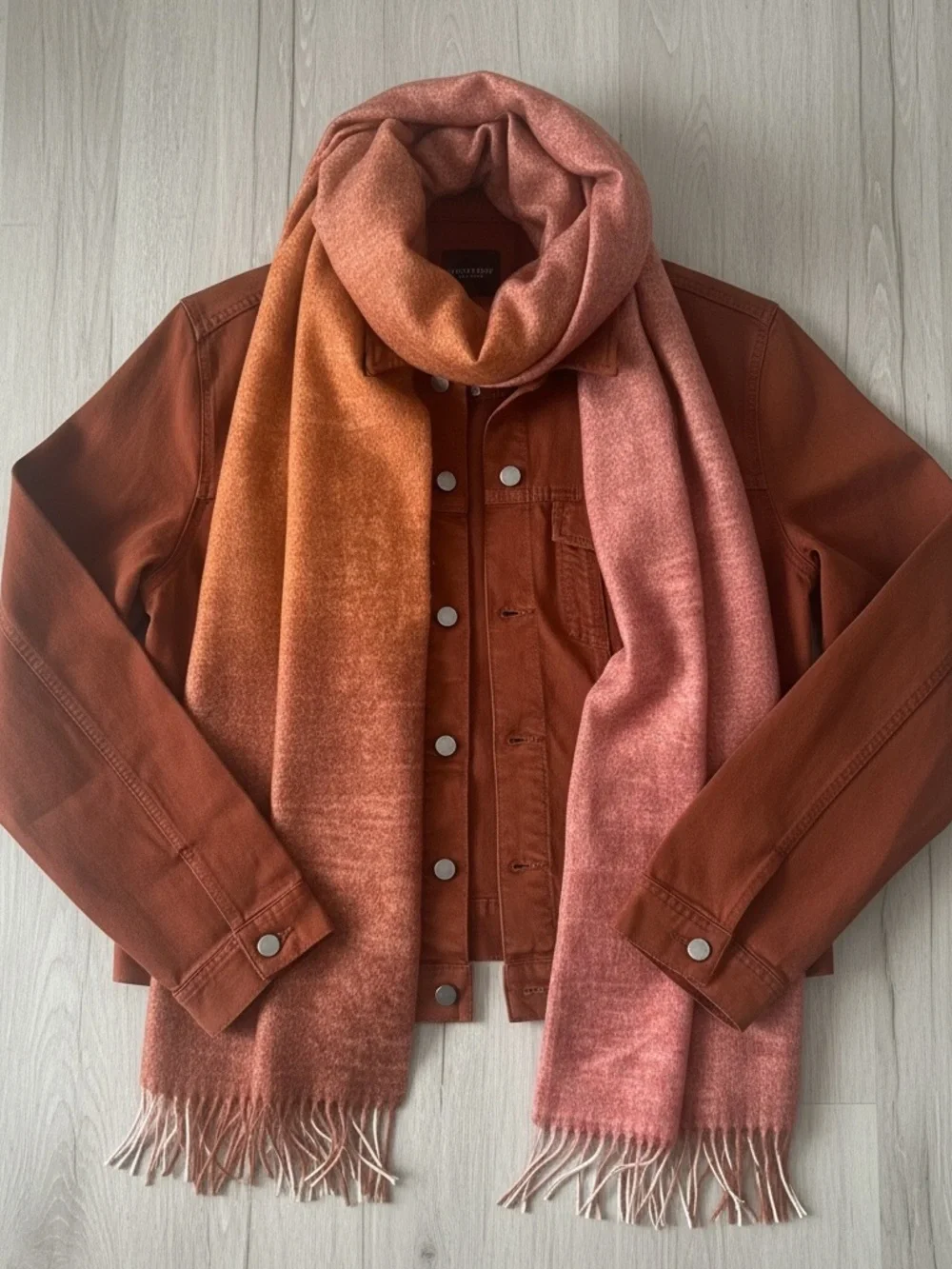 Vintage Mantas Ezcaray Mohair Soft Ombre Pink Scarf Lightweight Rare